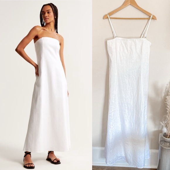 Abercrombie & Fitch Dresses & Skirts - Abercrombie & Fitch White Maxi Slip Dress